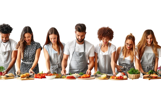 Zespół w kuchni podczas przygotowań